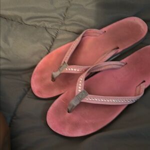 Pink Rhinestone Flip Flops